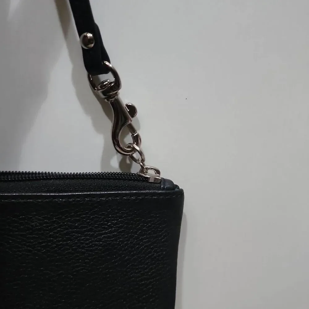 Coach Park Leather Small Wristlet Black